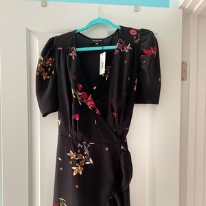 Sugar and Lips black ruffle floral dress